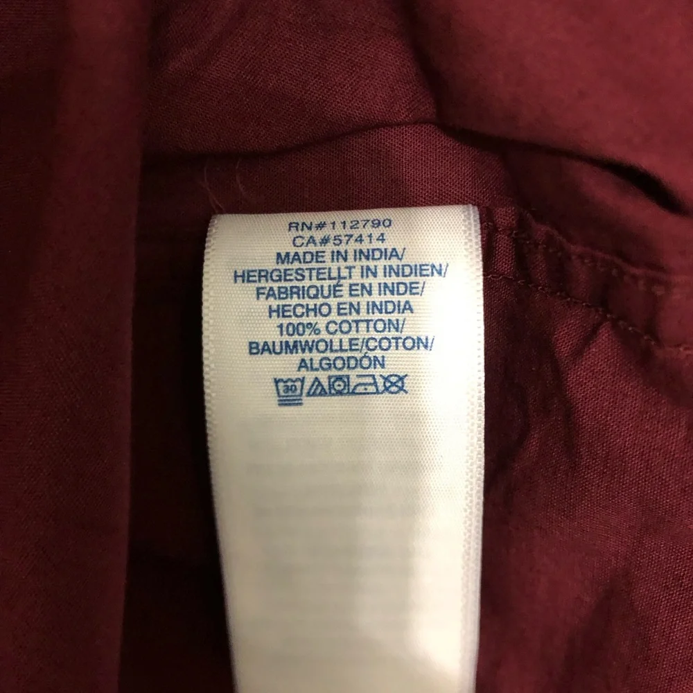 True Religion Western Embroidery Mens L/S Snap Button Down Shirt Zinfandel
